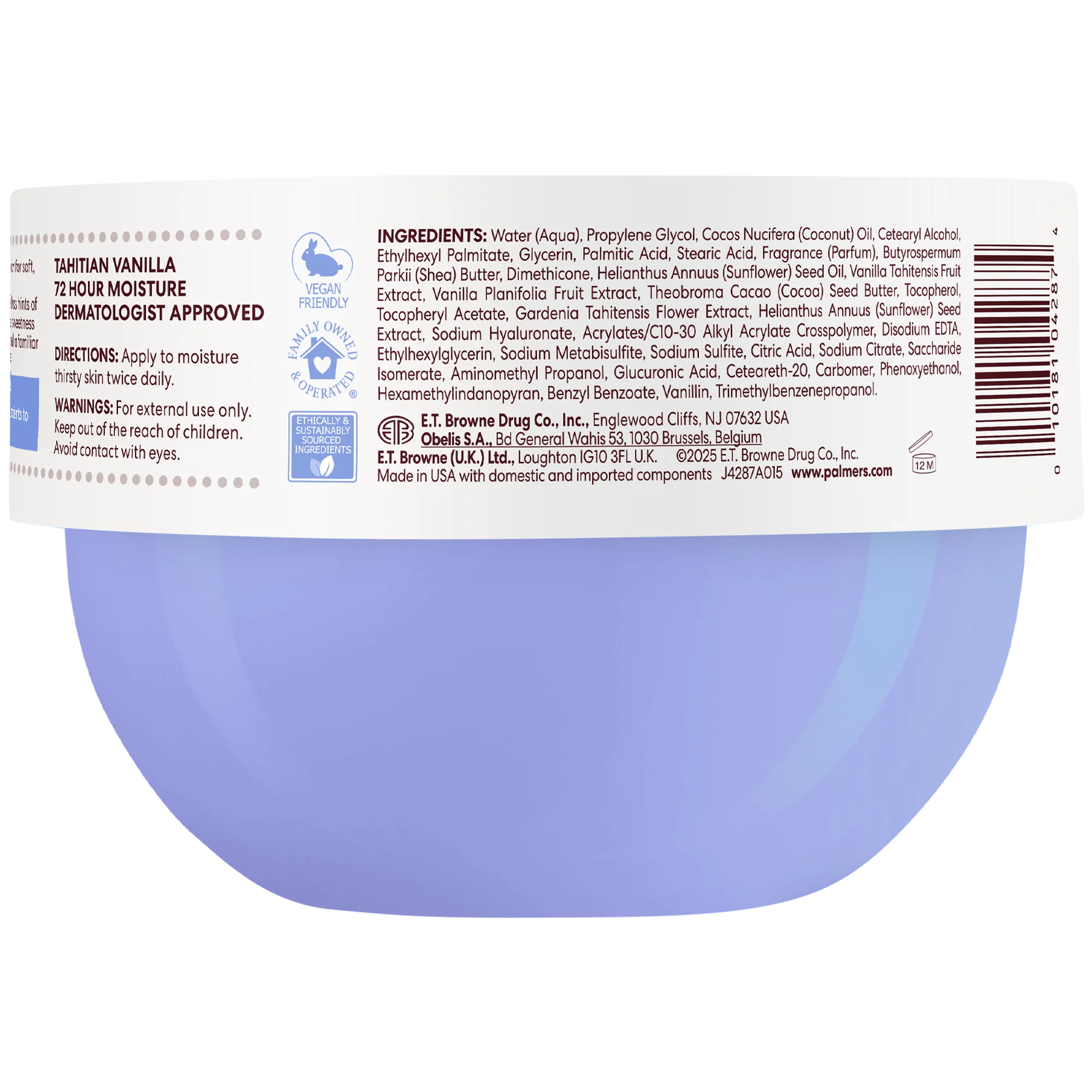 Palmer's Tahitian Vanilla Whipped Body Cream 250g - Image 8